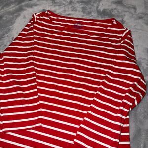 Vineyard Vines Red White Stripe Long Sleeve Shirt XL Americas Cup 2017